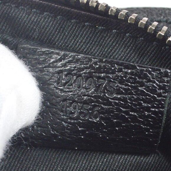 GUCCI GG Pattern Pochette Shoulder bag Black Canvas Leather - Picture 9 of 10